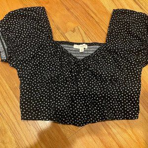 Black Crop Top - L.A Hearts